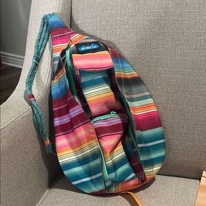Kavu Multicolor Striped Rope Sling Bag